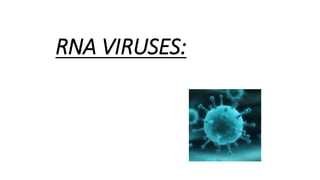 RNA VIRUSES:
 