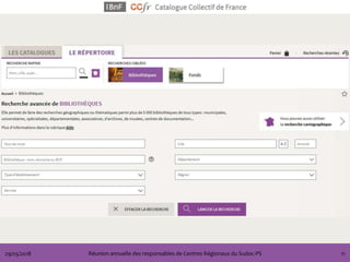 JCR Sudoc PS 2018 - Catalogue Collectif de France (CCFr) et Sudoc