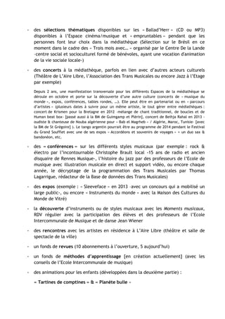 - des sélections thématiques disponibles sur les « Ballad’Herr » (CD ou MP3)
disponibles à l’Espace cinéma/musique et « em...