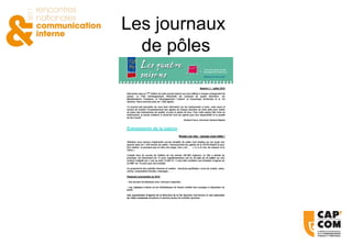 Les journaux  de pôles 