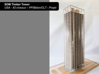 SOM Timber Tower
USA - 42 niveaux – PP/Béton/CLT - Projet
 