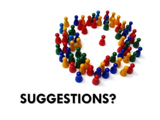SUGGESTIONS? 