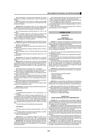 bientes de recepción y consejería. Asimismo, deberán 
contar con servicios higiénicos para público, para hom-bres 
y mujeres. 
Artículo 23.- Los Servicios Higiénicos, deberán dis-poner 
de agua fría y caliente, en lavatorios, duchas y/o 
Artículo 24.- Los ambientes de aseo y de servicios 
higiénicos, deberán contar con pisos de material imper-meable 
y zócalos hasta un mínimo de 1.50 mts., de mate-rial 
de fácil limpieza. 
Artículo 25.- En las zonas del país, donde se presen-tan 
condiciones climáticas superiores a 25 grados Cel-sius 
o inferiores a 10 grados Celsius, los establecimien-tos 
de hospedaje deberán contar con sistemas de cale-facción 
y/o aire acondicionado o ventilación que permitan 
alcanzar niveles de confort al interior de los ambientes de 
dormitorio y estar 
Artículo 26.- Todo establecimiento de hospedaje, cual-quiera 
sea su clasificación y/o categorización, deberá con-tar 
con teléfono público o sistema de comunicación radial 
REGLAMENTO NACIONAL DE EDIFICACIONES 
contenida en el Anexo 1 de la presente Norma. 
es la contenida en el Anexo 2 de la presente Norma. 
contenida en el Anexo 3 de la presente Norma. 
contenida en el Anexo 4 de la presente Norma. 
la contenida en el Anexo 5 de la presente Norma. 
contenida en el Anexo 6 de la presente Norma. 
ANEXOS 
ANEXO 1 
tinas. 
de fácil acceso. 
CAPITULO V 
INFRAESTRUCTURA MINIMA PARA 
ESTABLECIMIENTOS DE HOSPEDAJE 
Artículo 27.- La infraestructura mínima para un esta-blecimiento 
de hospedaje clasificado como Hotel, es la 
Artículo 28.- La infraestructura mínima para un esta-blecimiento 
de hospedaje clasificado como Apart-Hotel, 
Artículo 29.- La infraestructura mínima para estable-cimientos 
de hospedaje clasificados como Hostal, es la 
Artículo 30.- La infraestructura mínima para estable-cimientos 
de hospedaje clasificados como Resort, es la 
Artículo 31.- La infraestructura mínima para estable-cimientos 
de hospedaje clasificados como Ecolodge, es 
Artículo 32.- La infraestructura mínima para estable-cimientos 
de hospedaje clasificados como Albergue, es la 
INFRAESTRUCTURA MINIMA PARA UN ESTABLECIMIENTO DE HOSPEDAJE CLASIFICADO COMO HOTEL 
REQUISITOS MINIMOS 5***** 4**** 3*** 2** 1* 
Nº de Habitaciones 
El número mínimo de suites debe ser igual al 5%del número total de las 40 30 30 20 20 
habitaciones 
Salones (m2. por Nº total de habitaciones) 
El área techada útil en conjunto, no debe ser menor a: 3 m2 2.5 m2 1.5 m2 —— —— 
Bar independiente obligatorio obligatorio —— —— ——- 
Comedor - Cafetería (m2. por Nº total de habitaciones) 
Deben estar techados y cada uno de ellos no debe ser menor a: 1.5 m2 1.25 m2 1 m2 —— —— 
Todas las habitaciones deben tener un closet o guardarropa de un 
mínimo de: m2 1.5 x 0.7 1.5 x 0.7 1.2 x 0.7 Debe tener Debe tener 
1. Simples (m2) 13 m2 12 m2 11 m2 9 m2 8 m2 
2. Dobles ( m2 ) 18 m2 16 m2 14 m2 12 m2 11 m2 
3. Suites (m2 mínimo, si la sala está INTEGRADA al dormitorio) 28 m2 26 m2 24 m2 —- —- 
4. Suites ( m2 mínimo, si la sala está SEPARADA del dormitorio) 32 m2 28 m2 26 m2 —- —- 
Cantidad de servicios higiénicos por habitación(tipo baño) 1 baño 1 baño 1 baño 1cada 2 ha- 1cada2ha-privado 
privado privado bitaciones- bitaciones-con 
tina con tina con tina con ducha con ducha 
Área mínima 5.5 m2 4.5 m2 4m2 3 m2 3 m2 
Todas las paredes deben estar revestidas con material impermeable 
de calidad comprobada (metros) altura 2.10 altura 2.10 altura 2.10 altura 1.80 altura 1.80 
Servicios y equipos para las habitaciones: 
1. Aire acondicionado frío (tomándose en cuenta la temperatura 
promedio de la zona) obligatorio obligatorio —- —- —- 
2. Calefacción (tomándose en cuenta la temperatura promedio 
de la zona) obligatorio obligatorio —- —- —- 
3. Agua fría y caliente las 24 horas (no se aceptan sistemas obligatorio obligatorio 
activados por el huésped) en ducha y en ducha y obligatorio obligatorio obligatorio 
lavatorio lavatorio 
4. Alarma, detector y extintor de incendios obligatorio obligatorio —- —- —- 
5. Tensión 110 y 220 v. obligatorio obligatorio obligatorio —- —- 
6. Teléfono con comunicación nacional e internacional (en el 
dormitorio y en el baño) obligatorio obligatorio obligatorio —- —- 
Ascensor de uso público (excluyendo sótano o semi-sótano) obligatorio obligatorio obligatorio obligatorio obligatorio 
a partir de a partir de a partir de a partir de a partir de 
4 plantas 4 plantas 5 plantas 5 plantas 5 plantas 
Ascensor de servicio distintos a los de uso público (con parada en obligatorio obligatorio 
todos los pisos y excluyendo sótano o semi-sótano) a partir de a partir de —- —- —- 
4 plantas 4 plantas 
Alimentación eléctrica de emergencia para los ascensores obligatorio obligatorio obligatorio obligatorio obligatorio 
Estacionamiento privado y cerrado (porcentaje por el Nº de 
habitaciones) 30% 25% 20% —- —- 
Estacionamiento frontal para vehículos en tránsito obligatorio obligatorio obligatorio —- —- 
Generación de energía eléctrica para emergencia obligatorio obligatorio obligatorio —- —- 
Recepción y conserjería obligatorio – obligatorio - obligatorio - obligatorio obligatorio 
separados separados separados 
Sauna, baños turcos o hidromasajes obligatorio —- —- —- —- 
Servicios higiénicos públicos (Se ubicarán en el hall de recepción o obligatorio obligatorio obligatorio 
en zonas adyacentes al mismo) diferenciadosdiferenciadosdiferenciados obligatorio obligatorio 
por sexos por sexos por sexos 
Teléfono de uso público obligatorio obligatorio obligatorio obligatorio obligatorio 
Cocina (porcentaje del comedor) 60% 50% 40% —- —- 
Zona de mantenimiento obligatorio obligatorio 
128 
 