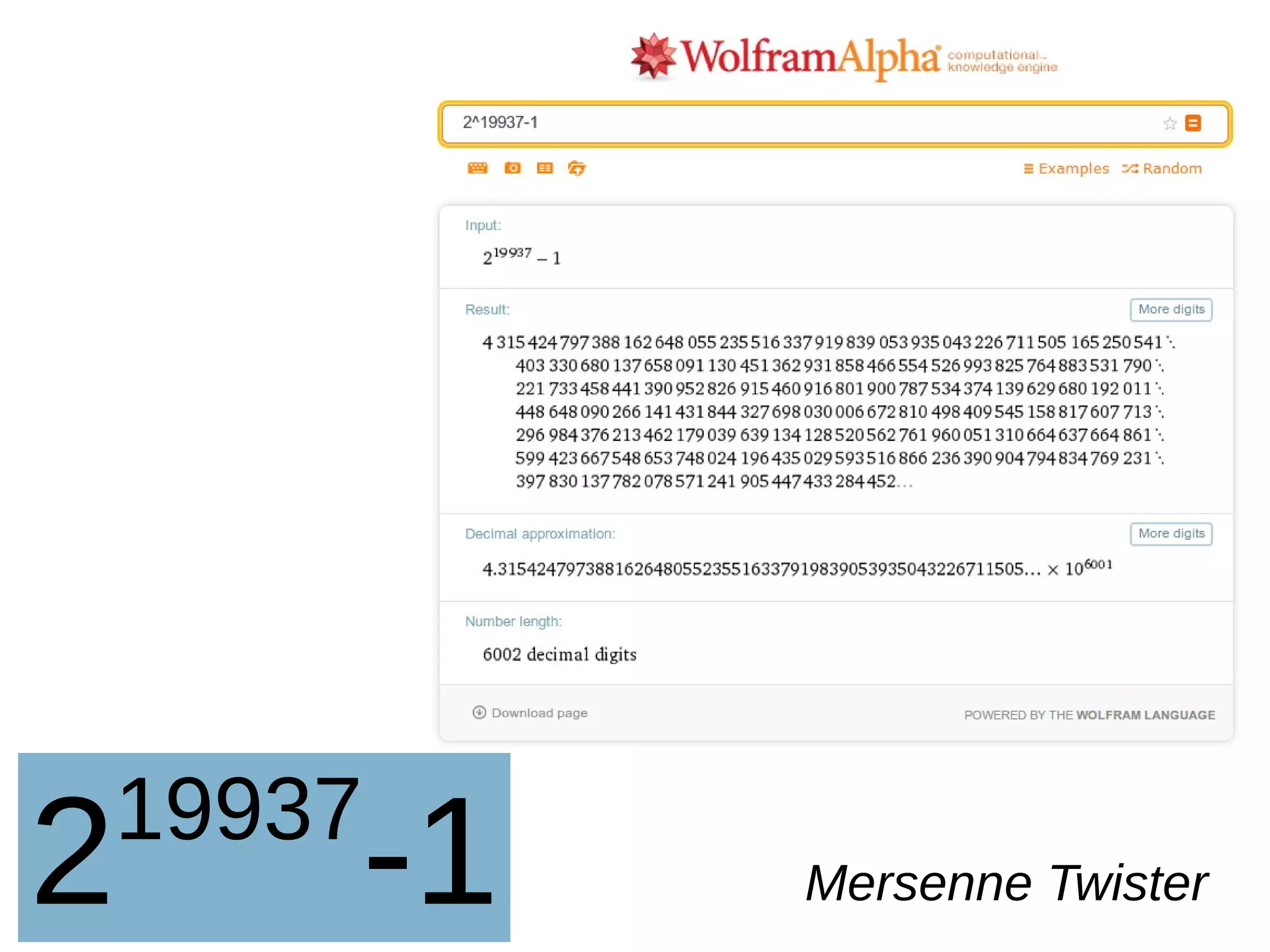 219937-1 Mersenne Twister 
 