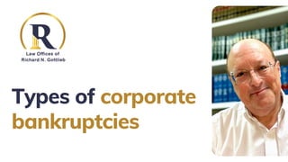 Types of corporate
bankruptcies
 
