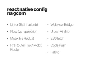 reactnative
arquitetura
 