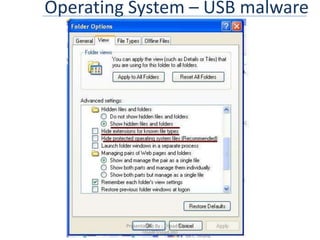 Operating System – USB malwarePresentation By : Tripad Mishra (me@Tripad.im)