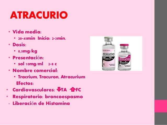 Resultado de imagen para Atracurio presentacion