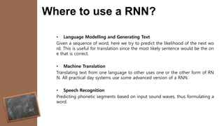 Recurrent Neural Network | PPTX