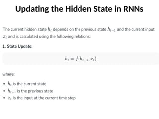 Comprehensive Guide to Recurrent Neural Networks and Their Variants | PPTX