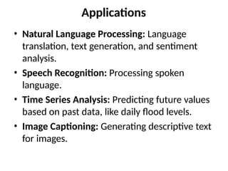 Comprehensive Guide to Recurrent Neural Networks and Their Variants | PPTX