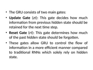 Comprehensive Guide to Recurrent Neural Networks and Their Variants | PPTX