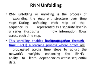 Comprehensive Guide to Recurrent Neural Networks and Their Variants | PPTX