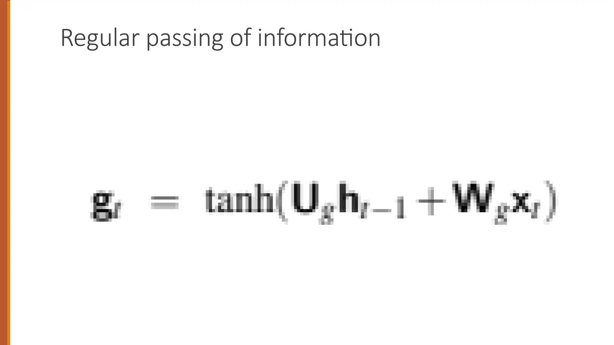 Regular passing of information
 
