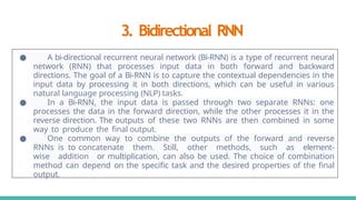 Bi Dir Rnn Recrrent Neural Network_Notes for Deep learning | PPTX