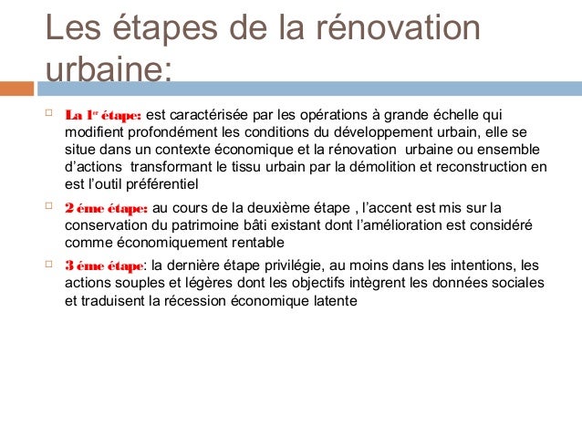la rénovation urbaine définition