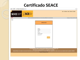 Certificado SEACE
 