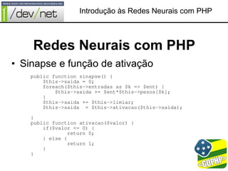 Introdução às Redes Neurais com PHP