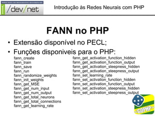 Introdução às Redes Neurais com PHP