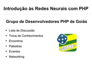 Redes Neurais com PHP