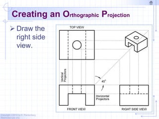 Copyright ©2010 by K. Plantenberg
Restricted use only
Creating an Orthographic Projection
 Draw the
right side
view.
 