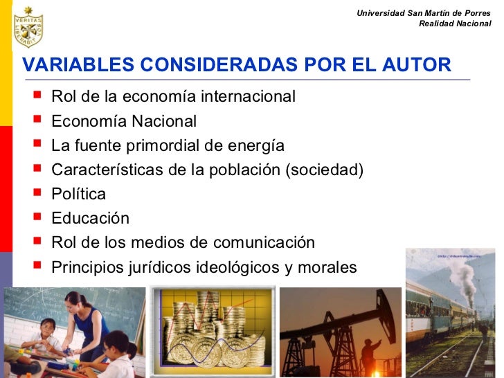 Universidad San MartÃ­n de Porres                                                           Realidad NacionalVARIABLES CONS...