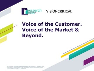 Voice of the Customer.
Voice of the Market &
Beyond.
 