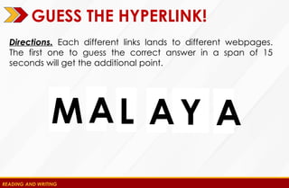 Reading and Writing Lesson 1: Hypertext.pptx