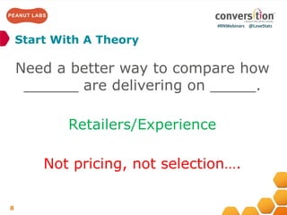 #RNWebinars	
  	
  	
  	
  @LoveStats	
  	
  	
  	
  	
  
Need a better way to compare how
______ are delivering on _____....