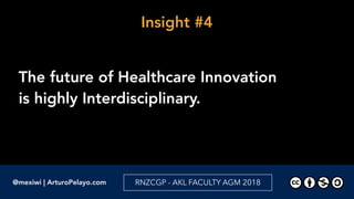 The future of Healthcare Innovation  
is highly Interdisciplinary.
Insight #4
@mexiwi
ArturoPelayo.com
#RNZCGPDigital@mexi...