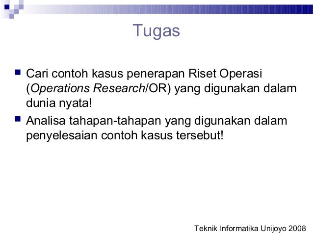 Ro 2-pengenalan-riset-operasional1 Ro 2-pengenalan-riset-operasional1