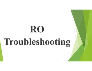 RO
Troubleshooting
 