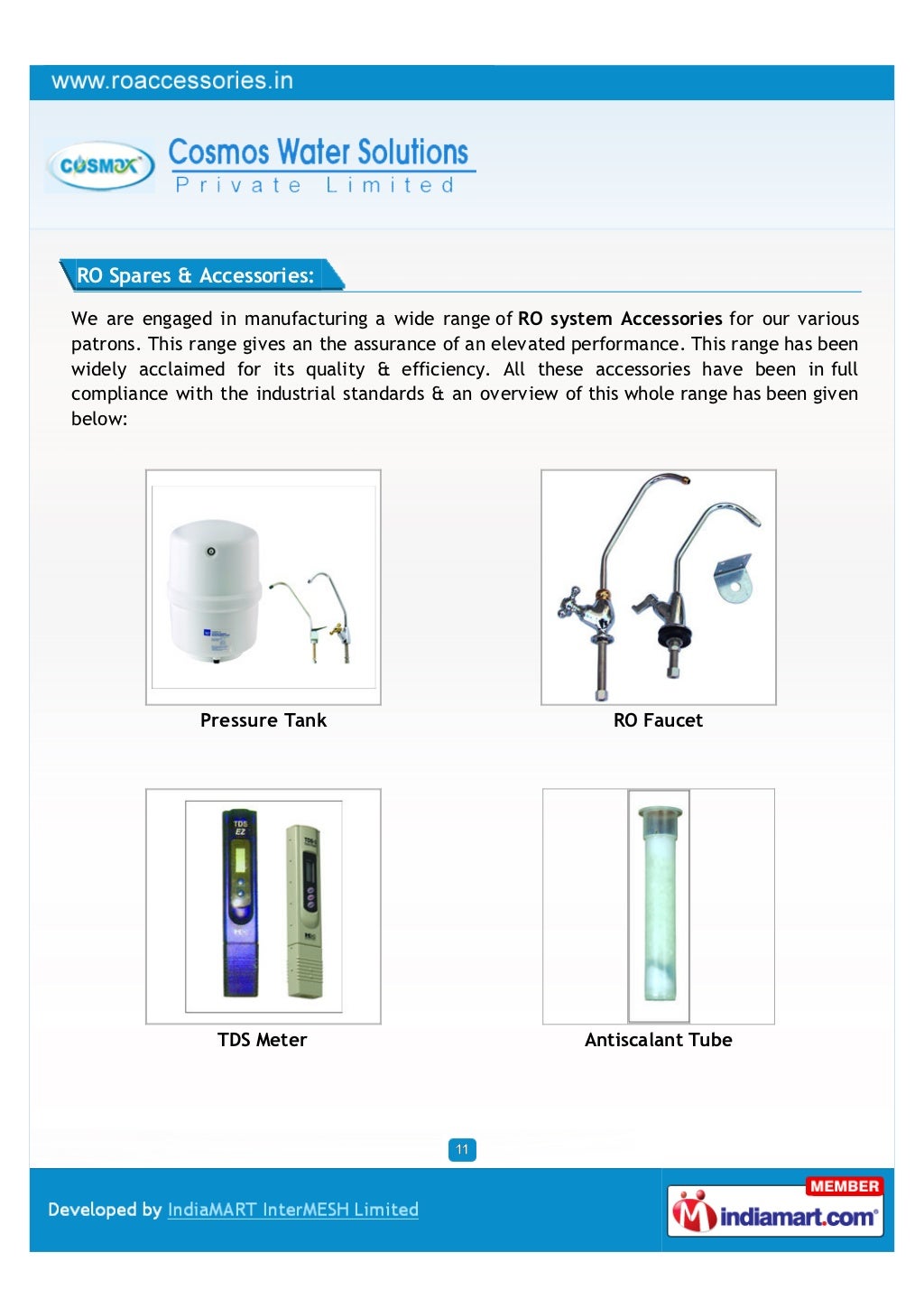 Cosmos Water Solutions Pvt. Ltd., Ahmedabad, RO Water Systems
