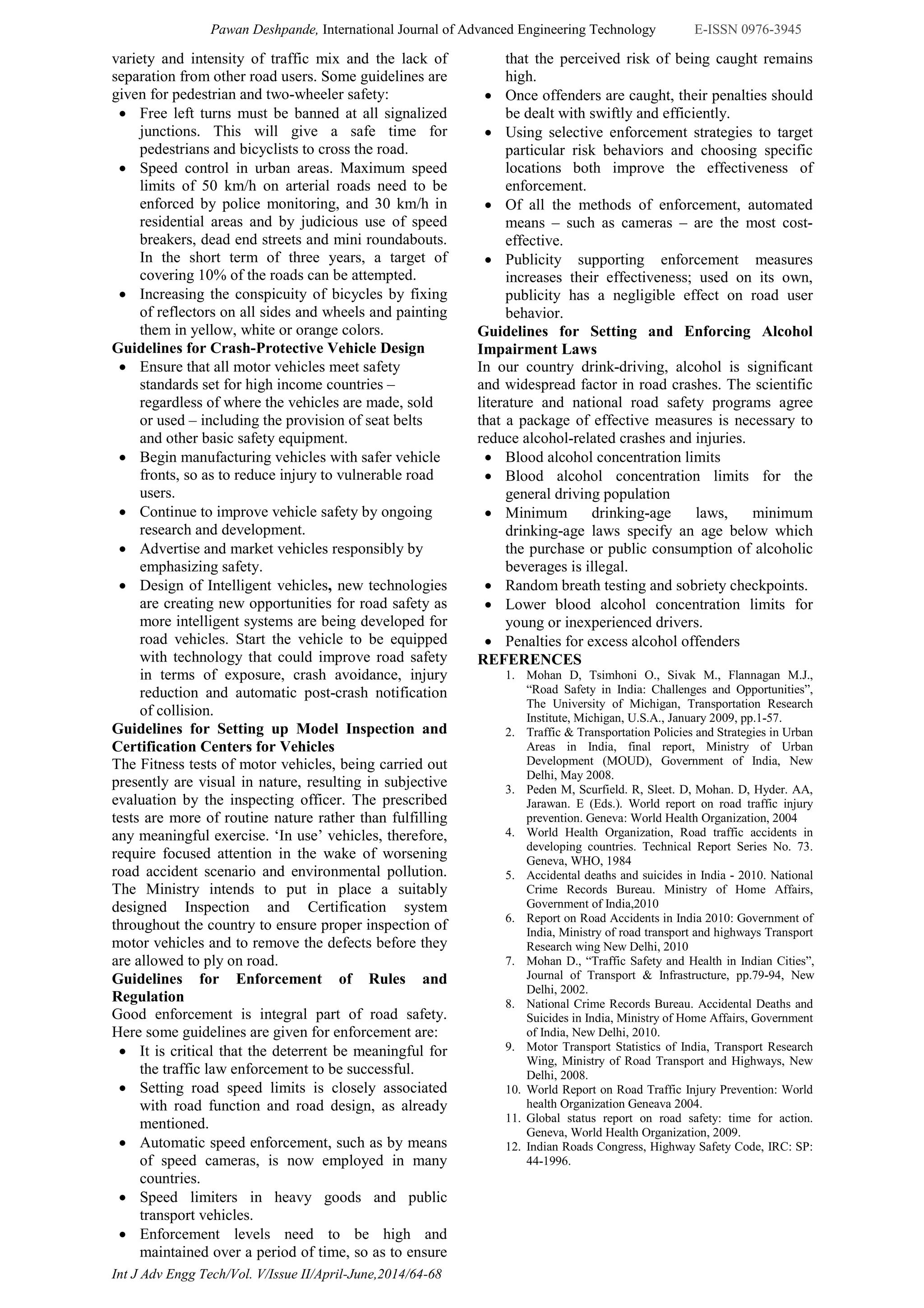 Road safety and accident prevention in India | PDF