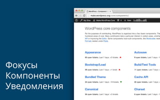 Фокусы
Компоненты
Уведомления
 