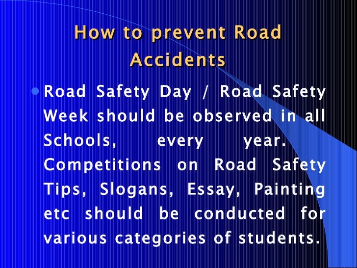 Free road safety essay