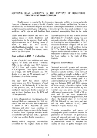 Road Accidents India Report - Govt of India | PDF
