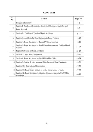 Road Accidents India Report - Govt of India | PDF