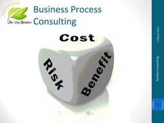 Consulting
                                     Business Process




     TechZen Consulting
17




                          6 March 2012
 