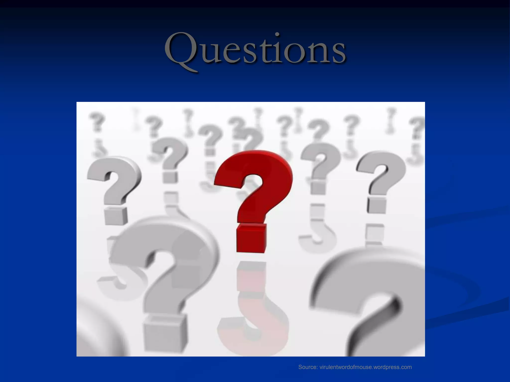 Questions




      Source: virulentwordofmouse.wordpress.com
 