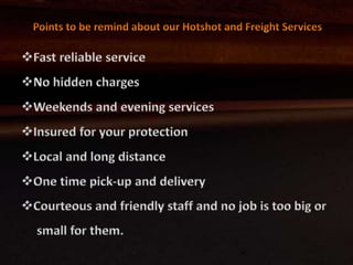 Hotshot Services