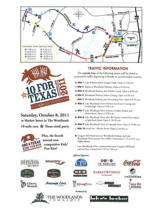 Road Closures in The Woodlands October 8th see the map!