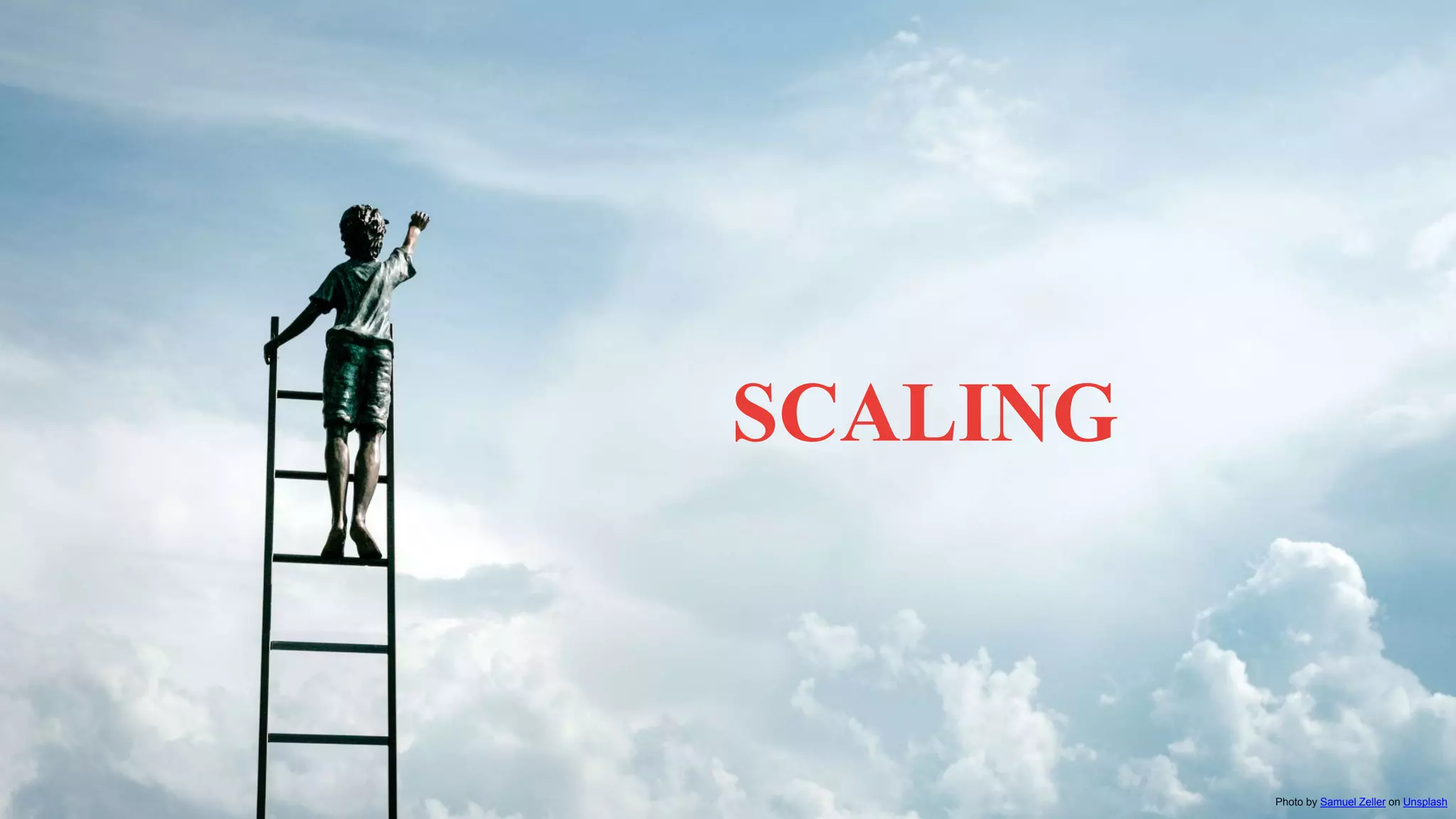 @simona_cotin Photo by Samuel Zeller on Unsplash
SCALING
 