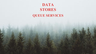 @simona_cotin
DATA
STORES
QUEUE SERVICES
 