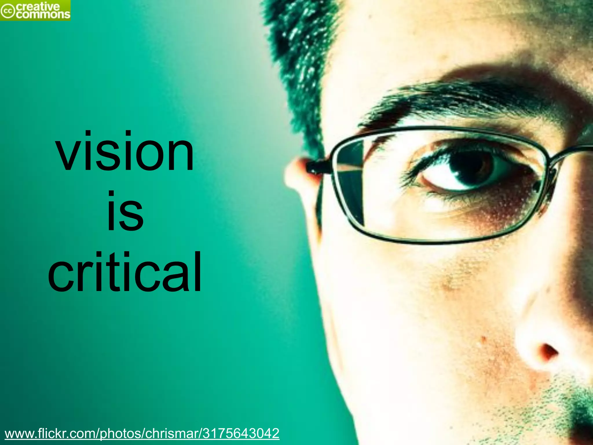 www.flickr.com/photos/chrismar/3175643042
vision
is
critical
 