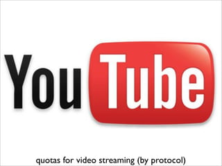 quotas for video streaming (by protocol)
 