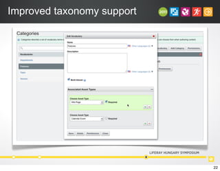 Improved taxonomy support
22
 