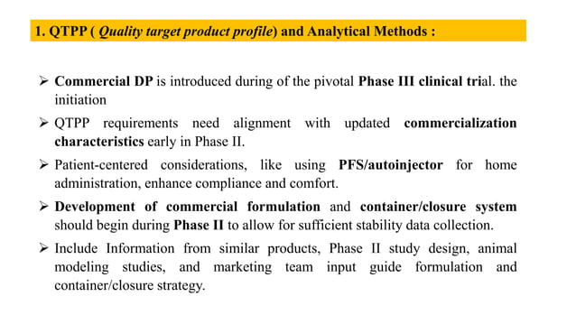 Roadmap for Drug Product Development and Manufacturing of Biologics ...