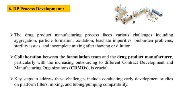 Roadmap for Drug Product Development and Manufacturing of Biologics ...