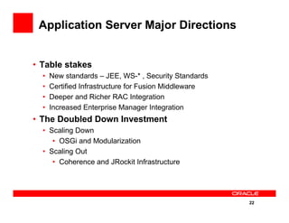 Roadmap For Fusion Middleware Application Server Infrastructure | PDF